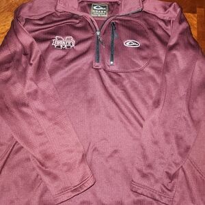 Drake Maroon Mississppi State Bulldogs Zip-Up Pullover